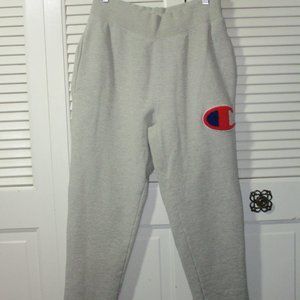 Vtg. Champion Reverse Weave Gray "Big C" Joggers/Sweatpants M